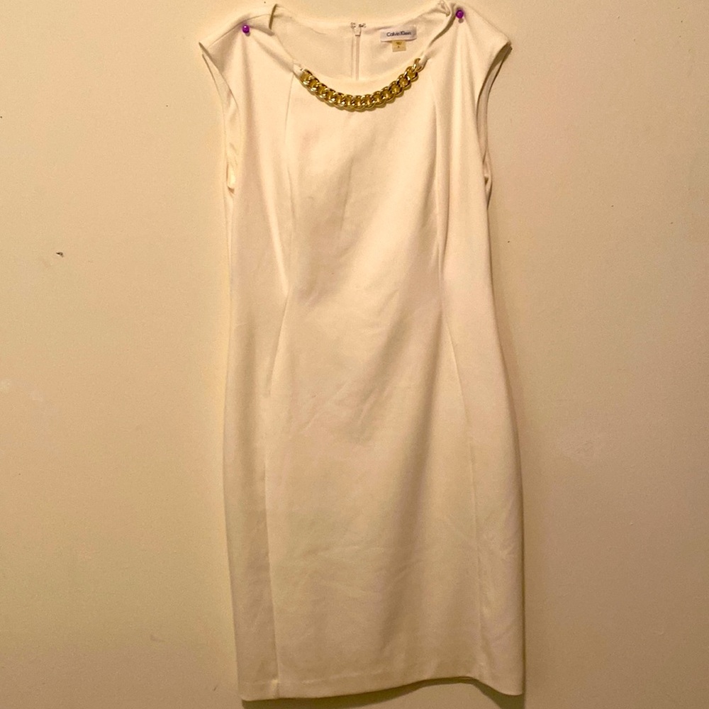 White Calvin Klein dress